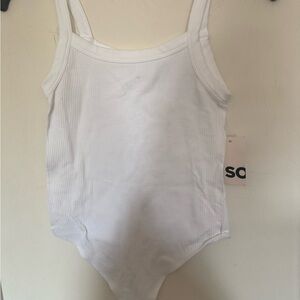 White Tops Tank Bodysuit size XS